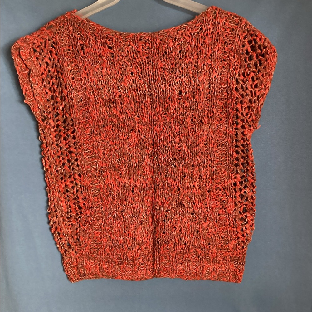 Beautiful crocheted Leather Top